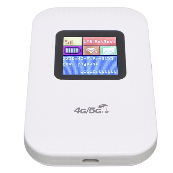 4G WiFi Router Hvid Micro Card Slot Op til 10 brugere 1,44 tommer LED Display 2100mAh batteri 4G LTE Router til telefon PC Tablet