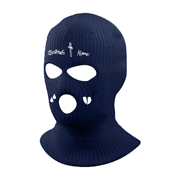 3-håls Balaclava Stickad Ansiktsmask Höst Vinter Andningsbar Varm Skidmask för Män Kvinnor Utomhus Cykling Skidåkning Löpning