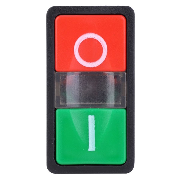 AS-22/25N dobbel trykknappbryter med LED-lys NoNC On Off Momentary Button (220VAC)