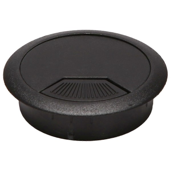 2 stk. 50 mm Diameter Skrivebordskabel Ledning Kabel Grommets Hul Dækning Sort