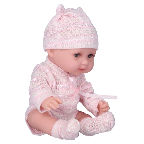11 tum simulerad babydocka söt naturtrogen spädbarnsdocka med kläder leksak födelsedagspresent rosa