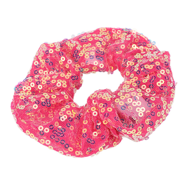 5 st LED paljetterade Scrunchies Lighting Glow Portable Elastics Hårband Scrunchy för jul Mörkröd