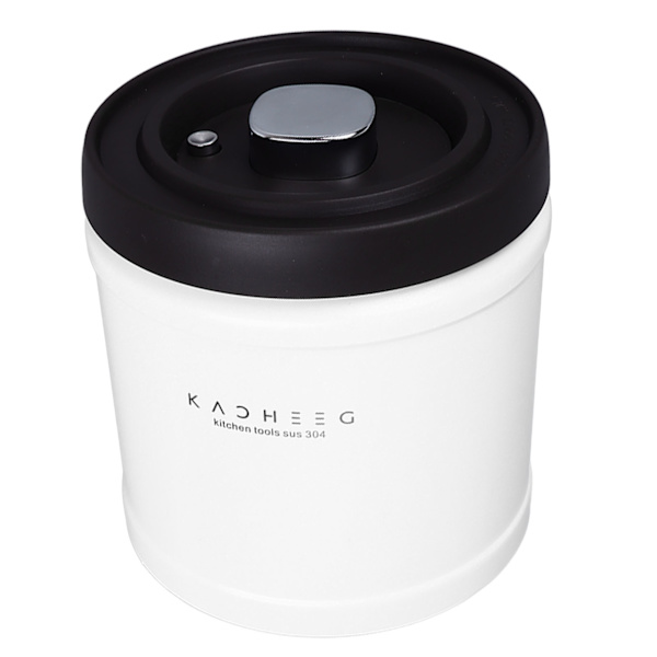 Te- og kaffekrukke i rustfrit stål, lufttæt kaffekrukke til formalet kaffe, bønner, mel, korn, sukker, 1600 ml kapacitet