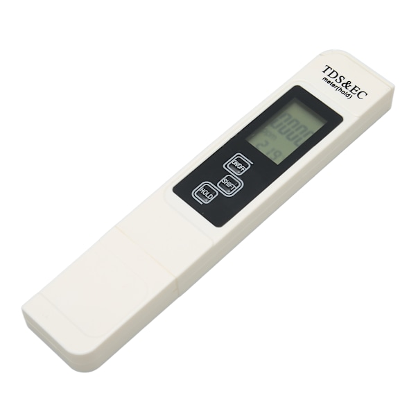 Vattenprovare 3 knappar 3 i 1 Vit horisontell display Bakgrundsbelysningsfunktion Bärbar EC-termometer för vattenbruk
