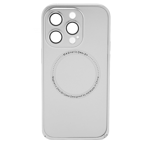 Magnetisk telefonetui med kameralinsebeskytter Mobiltelefon beskyttelsescover til MagSafe Silver til IPhone 14 Pro