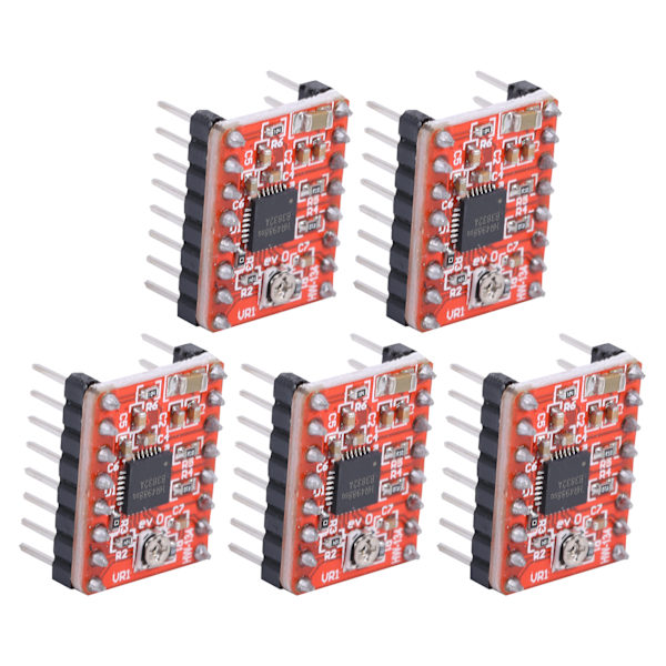 5 stk. Stepper Motor Driver Modul Board til Ramps 1.4 A4988 3D Printer Tilbehør