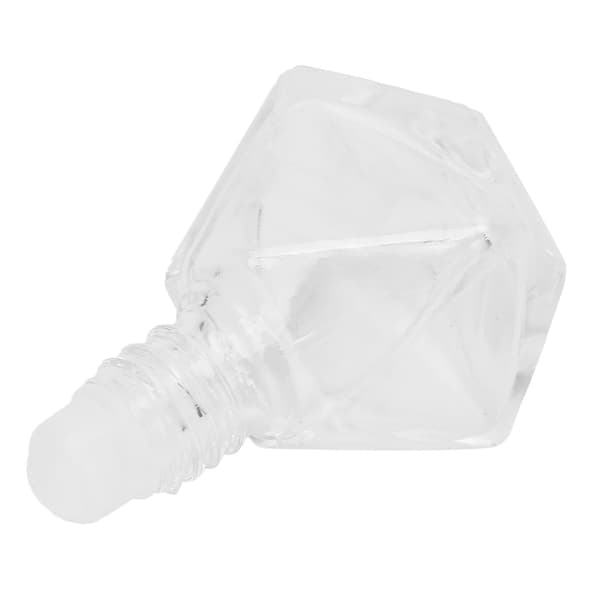 Rollon Genopfyldelig Parfume Flaske Tomme Aromaterapi Rulleflasker til Æteriske Olier 8ml (Sort Låg)