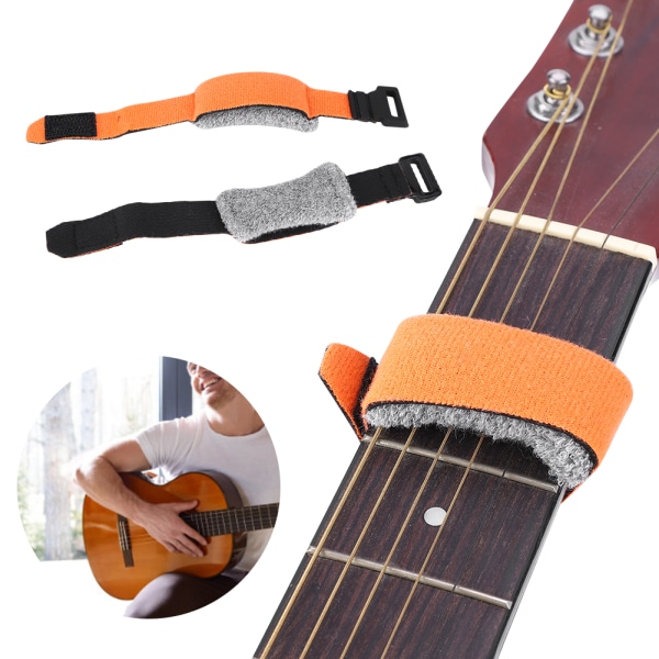 Instrument String Muter Noise Reducer Dampener Universal Passer til 7-strenget guitar 20 cm (orange)