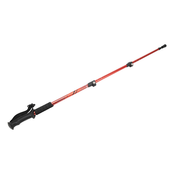 Teleskooppinen vaellussauva 3-osainen alumiiniseoskävelysauva Retractable Walking Pole vuorikiipeilyyn tutkimus punainen