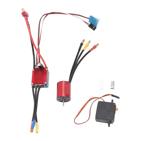 S2430 5800KV Børsteløs Motor 25A Børsteløs ESC 2.2KG Metall Servosett for 1/16 1/18 RC Bil
