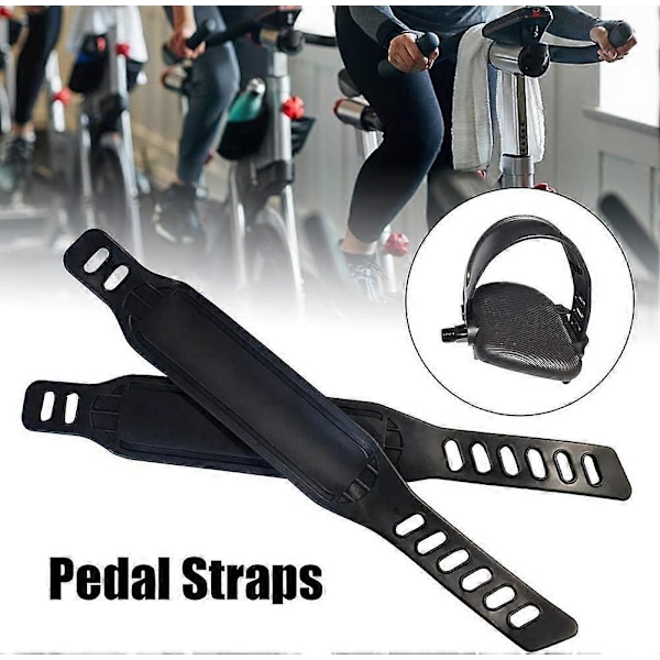 1 pari kuntopyörän poljinhihnoja, kestävä säädettävä yleismallin poljinhihna spinning-pyörään kotikuntosalille