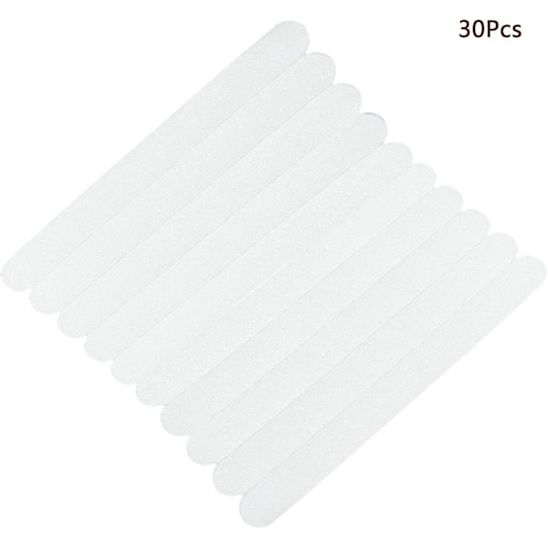 30 Stycken Halkskyddande Klistermärken Halkfria Trappsteg Inomhus Transparenta Halkskydd, Transparenta, 20*2cm
