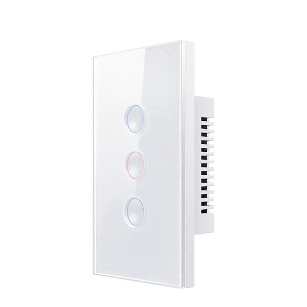 Tuya WiFi Hvid Smart Touch Kontakt 110-240V 2.5D Konkav Stil, C