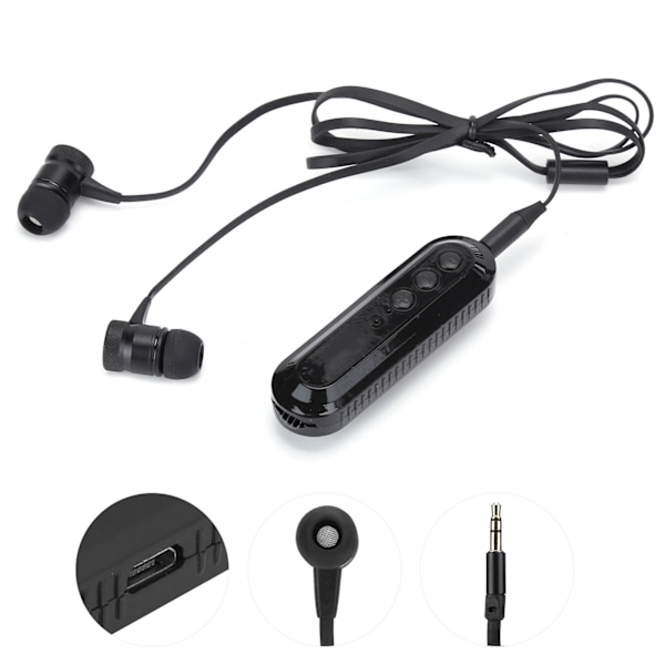 Kannettava Lavalier-klipsi Bluetooth 4.1 -kuulokkeet, musta