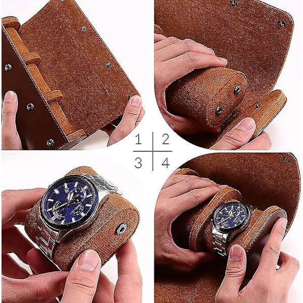 Miesten nahkainen watch – Vintage 3 - case watch – joustavaa PU-materiaalia watch ja korujen säilytykseen