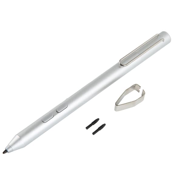 Styluspen 2048 trykfølsomhed 2 knapper sølv touchskærm digital pen med 2 spidser til Microsoft Tablet Pro 6 5 4 3