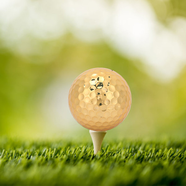 3 st guldgummi golfbollar utomhus träningsutrustning