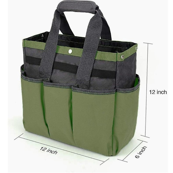 900D Polyester työkalulaukut, puutarhatyökalujen säilytyslaukku säädettävällä olkahihnalla ja kahvalla