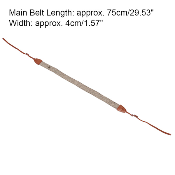 Klassinen puuvilla- ja PU-nahkainen kaulaolkahihna SLR DSLR-kameroihin Ruskea Brown