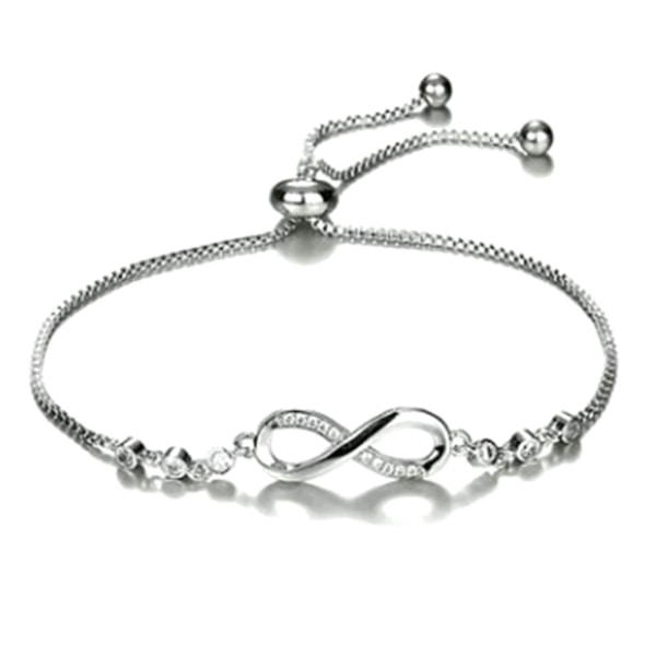 Trendigt armband med strass för kvinnor, justerbart armband i legering med utsökt unikt hänge, smycken för dejting