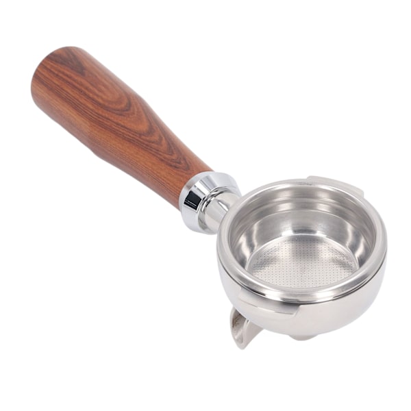 58mm Kaksisuutinen Portafilter Nuova Kahvikoneisiin Ruostumaton Teräs Suodatin Korin Massiivipuukahva E-Tyyli Redwood