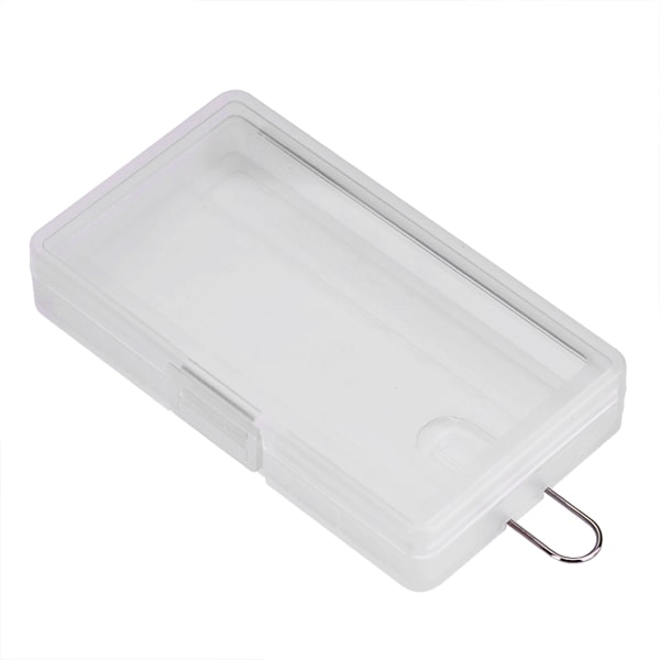 5 ST Bärbar hård PP genomskinlig case förvaringsbox för 8 x AAA-batterier med krok