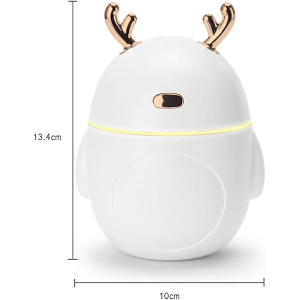Mini luftfuktare, tyst atomisering, luftfuktning för skrivbord, aromaterapi, med USB-laddningsport.