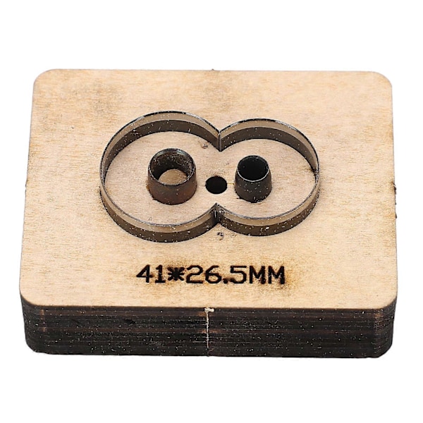 Lærskjæreform 8 Form Hullkutter Håndverksform Verktøy 41x26.5mm for Papir Gummi
