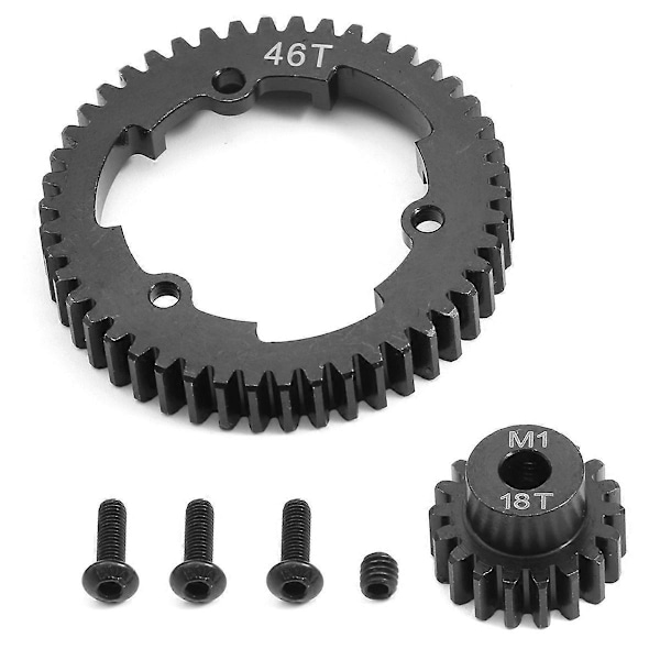 RC Bil Mod Härdat Sporrkugghjul Kit för 46T+18T