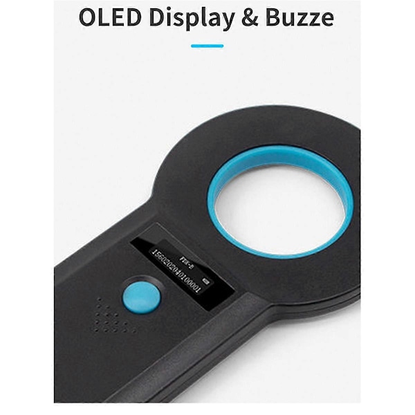 134,2 kHz RFID Handhållen Läsare Scanner för Husdjur, D