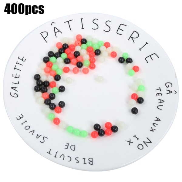 400 stk Stenfiskeri Lysende Spacer Perler Farveblanding Lure Blødt agn tilbehør10mm