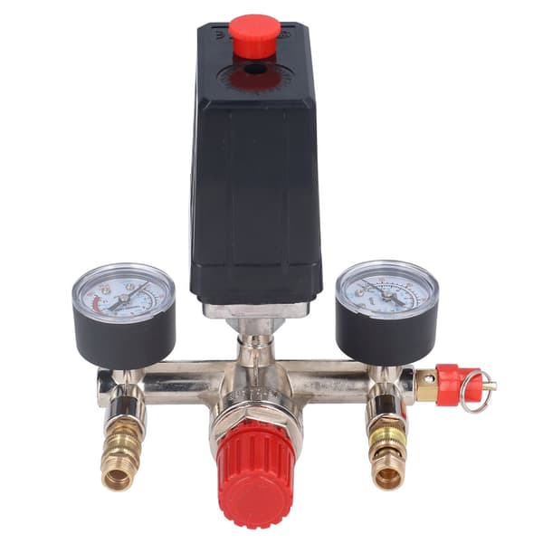 Luftkompressor Trykventil Kit Vertikal Kontaktmanifold Regulator 90‑120PSI AC 240V/380V