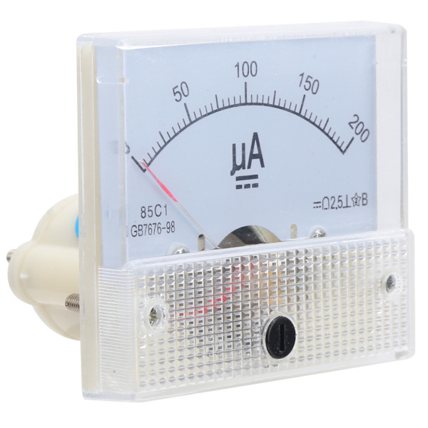85C1 DC 0~200UA Pekarström Mätare Hög Noggrannhet Amperemeter Analog Panel Strömmätare