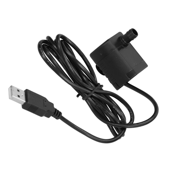 Vannpumpe USB-plugg Børsteløs Mikro Nedsenkbar Pumpe Sirkulasjonsenhet DC5V 170L/H 100cm Løft