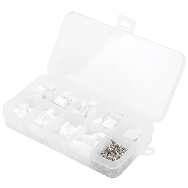150 stk. Docking Terminal Connector Elektronisk Bare Terminal Hus Kombination 2,54 mm JST Hvid