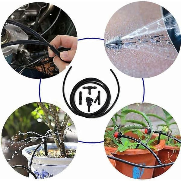 Windshield Washer Hose, Windshield Wiper Hose Kit, 5M Windshield Washer Fluid Hose, with 15 Hose Connectors + 2 Nozzles