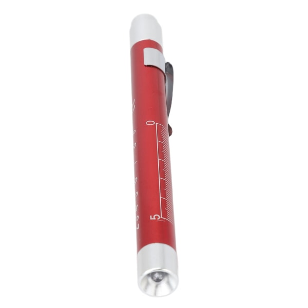 LED Penlight Gul belysning Konkavt huvud Aluminiumlegering Medical Pen Light med pupillmätare Röd