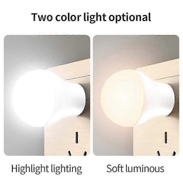 USB LED Pære 3W Bærbar LED Lampe 5V Boglamper Energibesparende Nødlampe Udendørs Campinglys Indendørs Læselampe Pære hvidt lys 3 stk