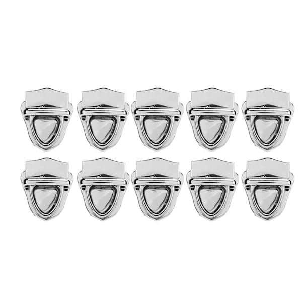 10 stk. Tuck Lock Clasp Catch Klassisk Glansfuld Legering Pung Tommelfingerlås til DIY Tegnebog Lædertaske