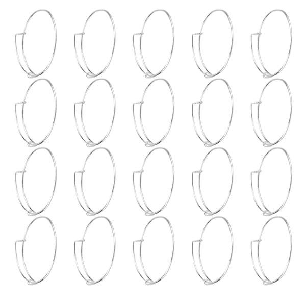 20 STK. Rustfrit Stål Anti-Rust Udvidbart Armbånd Justerbart DIY Håndlavet Sølv Armbånd