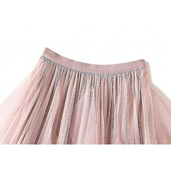Mesh Ruffle Tutu pitkä swing-hame - Valkoinen