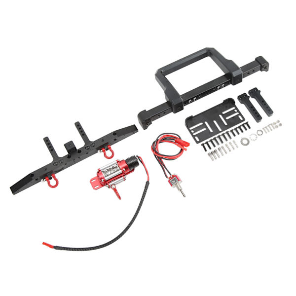 Aluminiumlegering främre och bakre stötfångare med vinsch för Traxxas 1/10 RC bil uppgraderingsdel