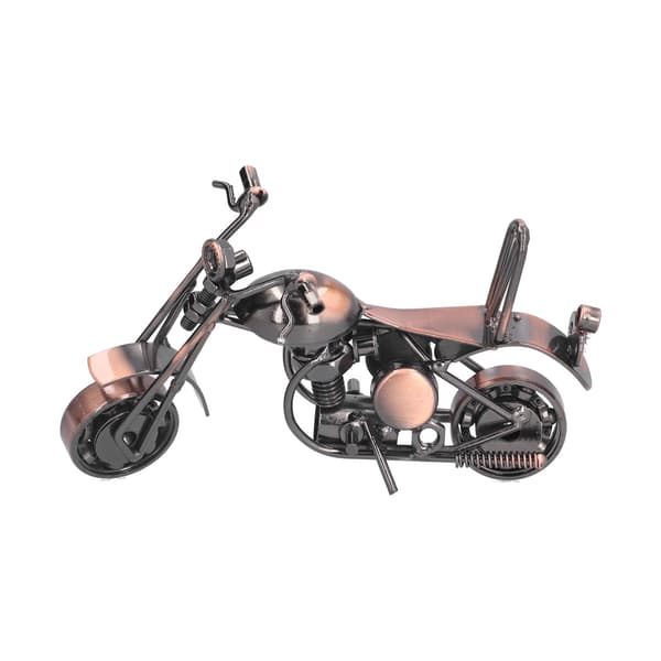 Motorcykelmodell Retro Brons Liten Klassisk Utsökt Heminredningshantverksprydnad