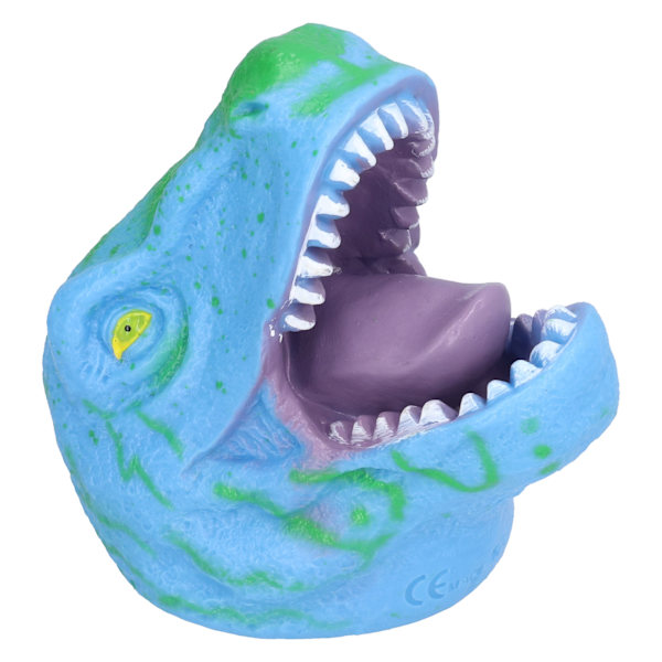 Dinosaur Hand Puppet Realistisk Mjuk Halloween Tyrannosaurus Rollspel Leksak för BarnBlå