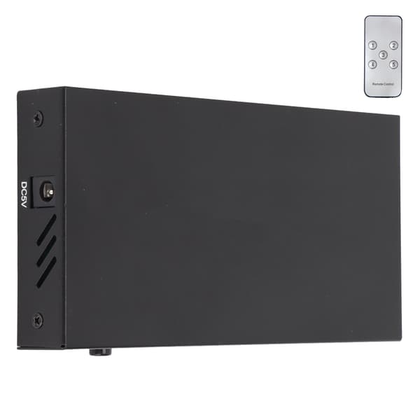 HD Multimedia Interface Switch 5x1 4Kx2K Stöd 3D Fjärrkontroll HD Multimedia Interface Switcher 100-240VUS Plug