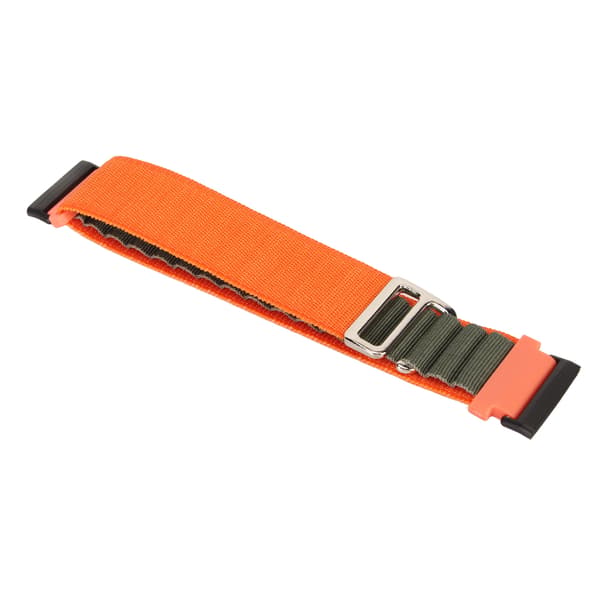 Strækbar vævet nylon Smartwatch-rem erstatningstilbehør passer til Fitbit Versa 4 3 Sense 2 Orange og Grøn