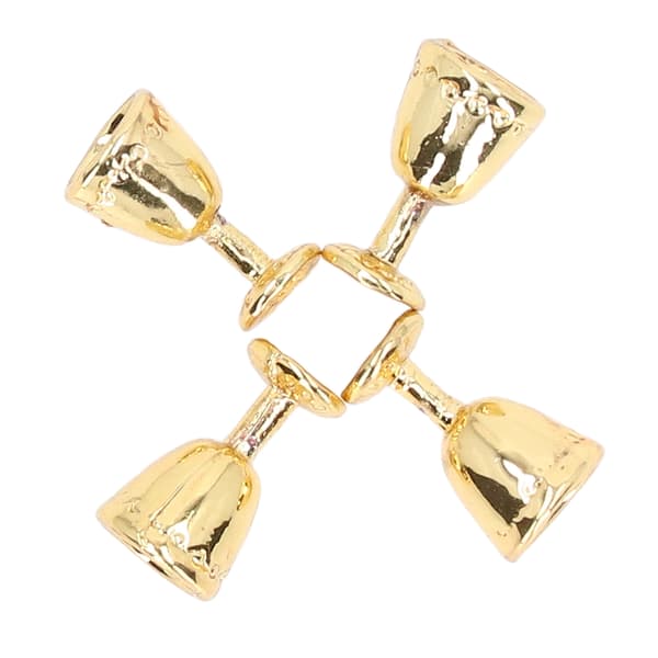 4 stk. Mini Champagneglas Simulation Miniature Champagneglas til 1:12 Dukkehusgylden