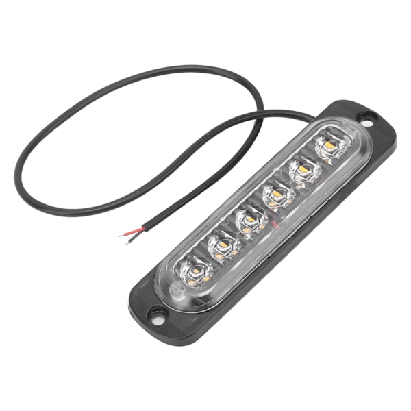 Side Marker Lys Advarselssignal Lampe Normalt Tændt Gult Lys 12V 6LED til Lastbil Bil Motorcykel