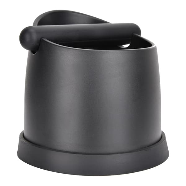 Stor kaffeknock-out-boks i plast til espressokaffegrums (sort)