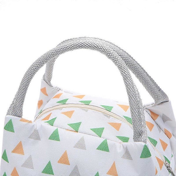 Isolert kjølebag for lunsj, Vanntett nydelig lerretslunsjbag, Perfekt størrelse lunsjbag for matboks for menn og kvinner, jobb, piknik eller reiseWh